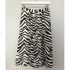 Zebra print midi skirt